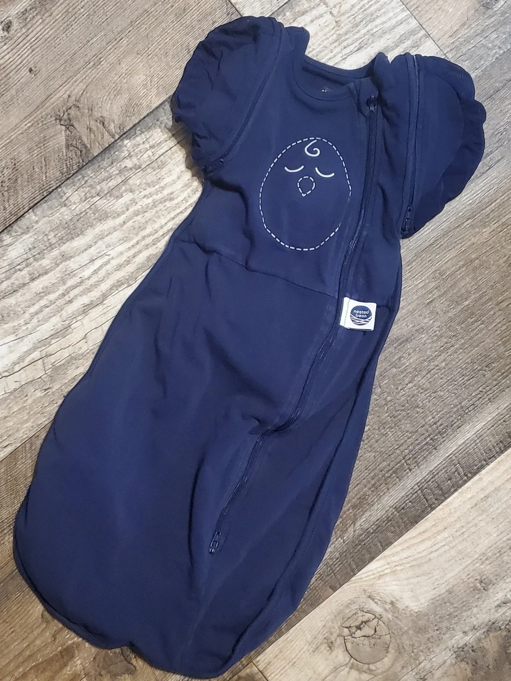 Nested Bean Navy Sleep Sack / Swaddle-small (3-6month)